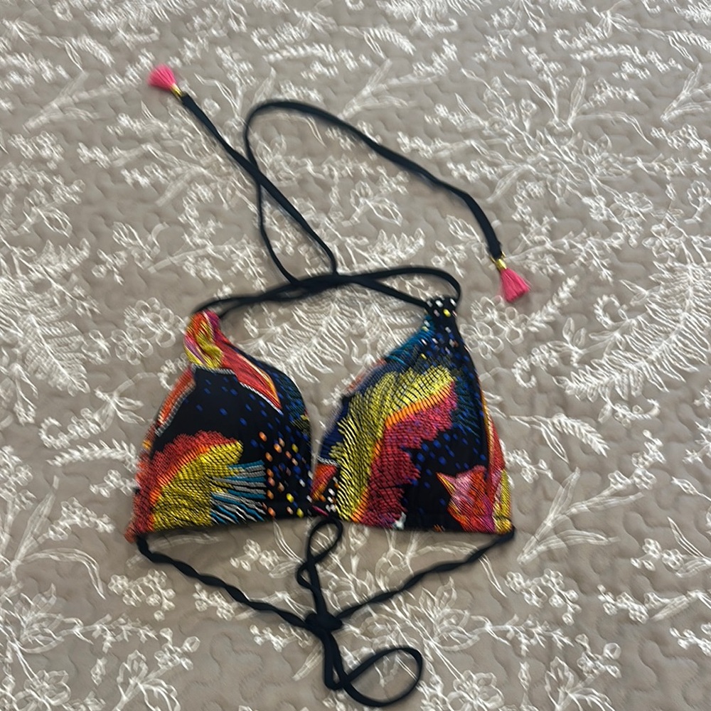 La Blanca Multicolor Trim Bikini Top